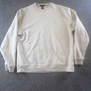 Quiksilver Cream Crewneck Sweater Soft Minimalist Design